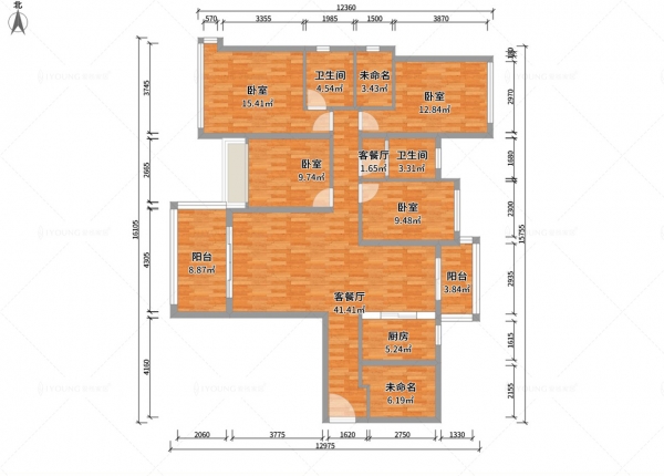 四室兩廳161㎡簡寫案例